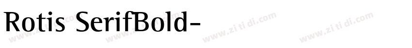 Rotis SerifBold字体转换